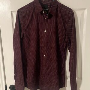 H&M Red Casual Button Down Shirt